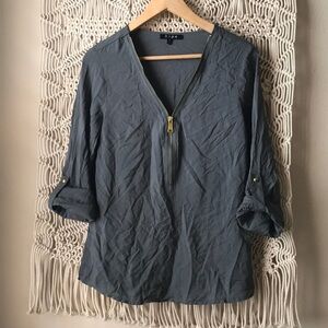 Hype zip up top sz S with roll sleeves